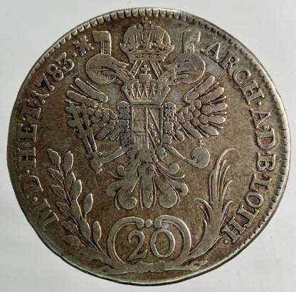 1783 Austria 20 Kreuzer Silver Coin | Fine Collectable Grade