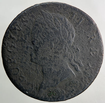 1760 Irish Half - Penny Coin | Fine Collectable Grade