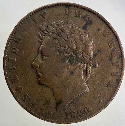 1826 George IV Half - Penny Coin | Fine Collectable Grade