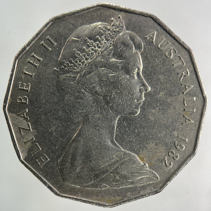 1982 Australia Commonwealth Games 50 Cents Coin | Fine Collectable Grade