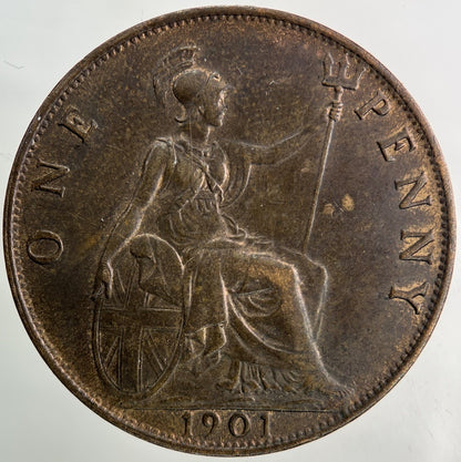 1901 Victoria One Penny Coin | Very High Grade