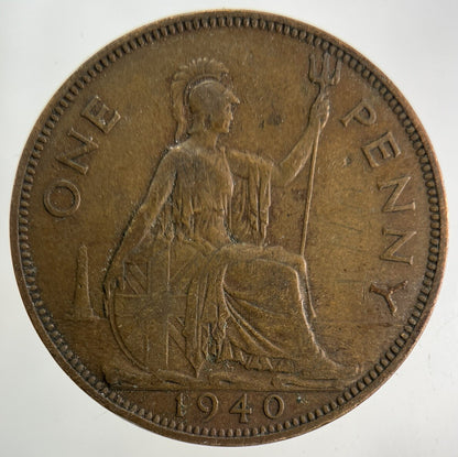 1940 George VI One Penny Coin | Fine Collectable Grade