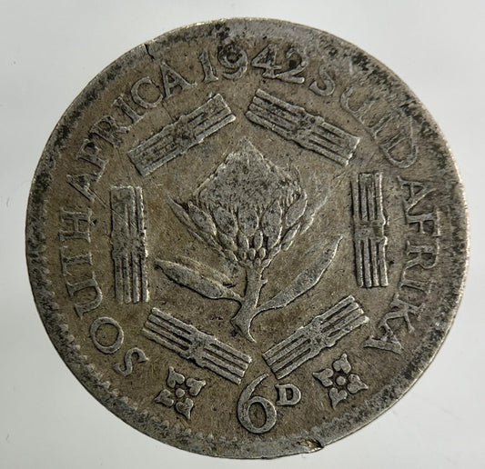 1942 South Africa Sixpence Silver Coin | Collectable Grade