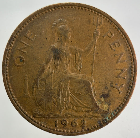 1962 Elizabeth II 2nd One Penny Coin | Fine Collectable Grade