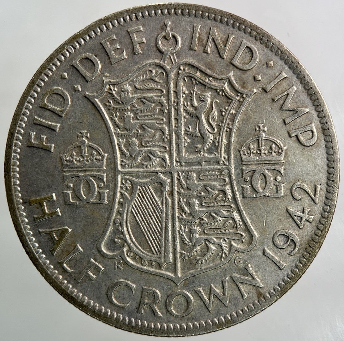 1942 George VI Half - Crown Silver Coin | Fine Collectable Grade