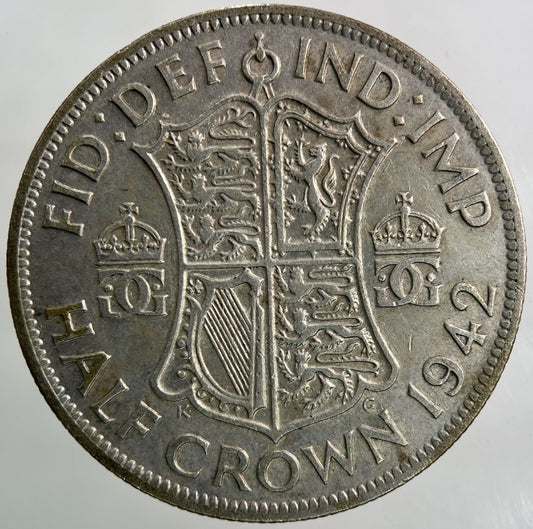 1942 George VI Half - Crown Silver Coin | Fine Collectable Grade