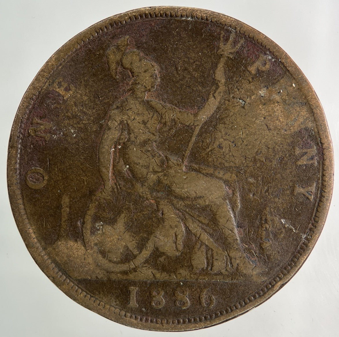 1886 Victoria One Penny Coin | Collectable Grade