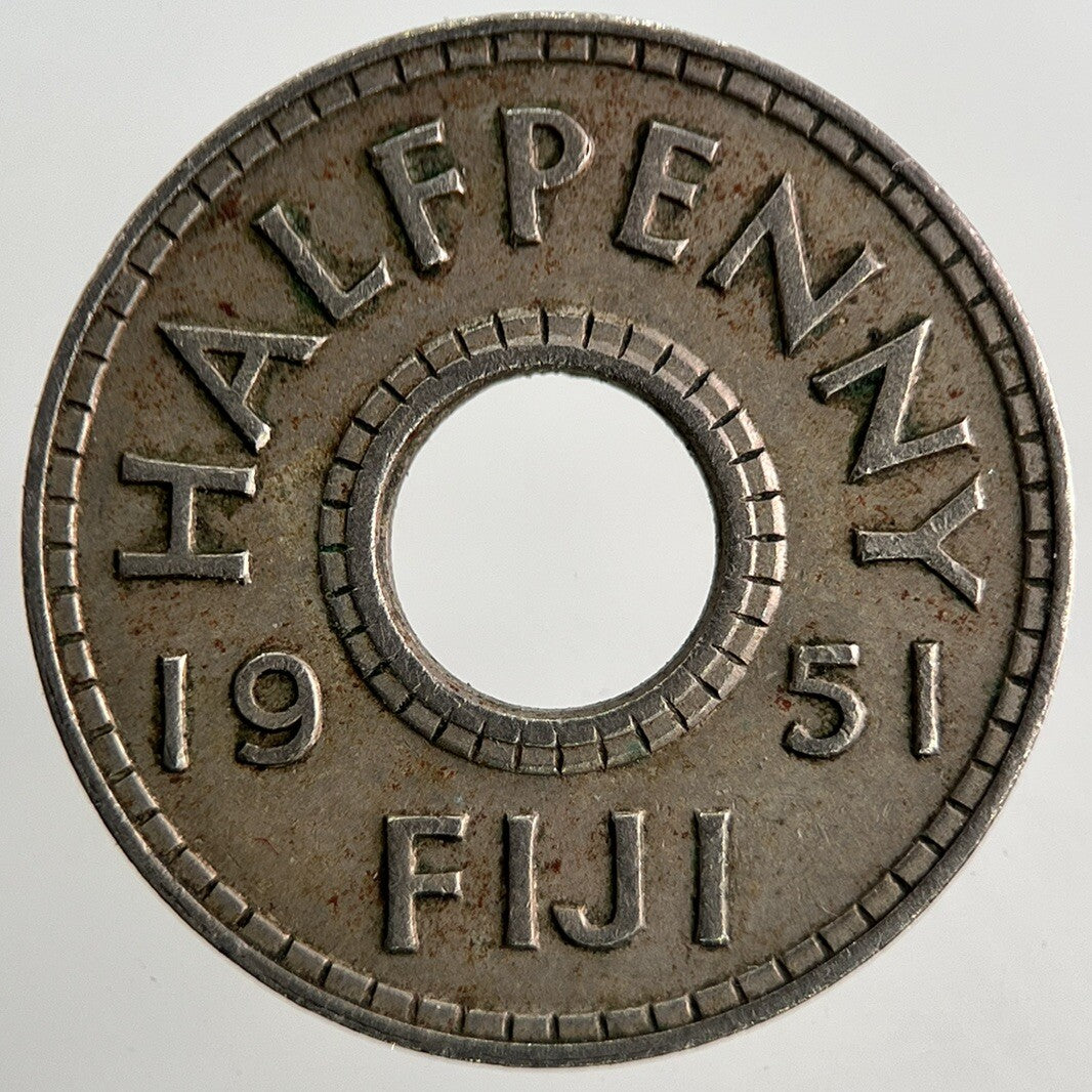 1951 Fiji Half - Penny Coin | Fine Collectable Grade | a9508