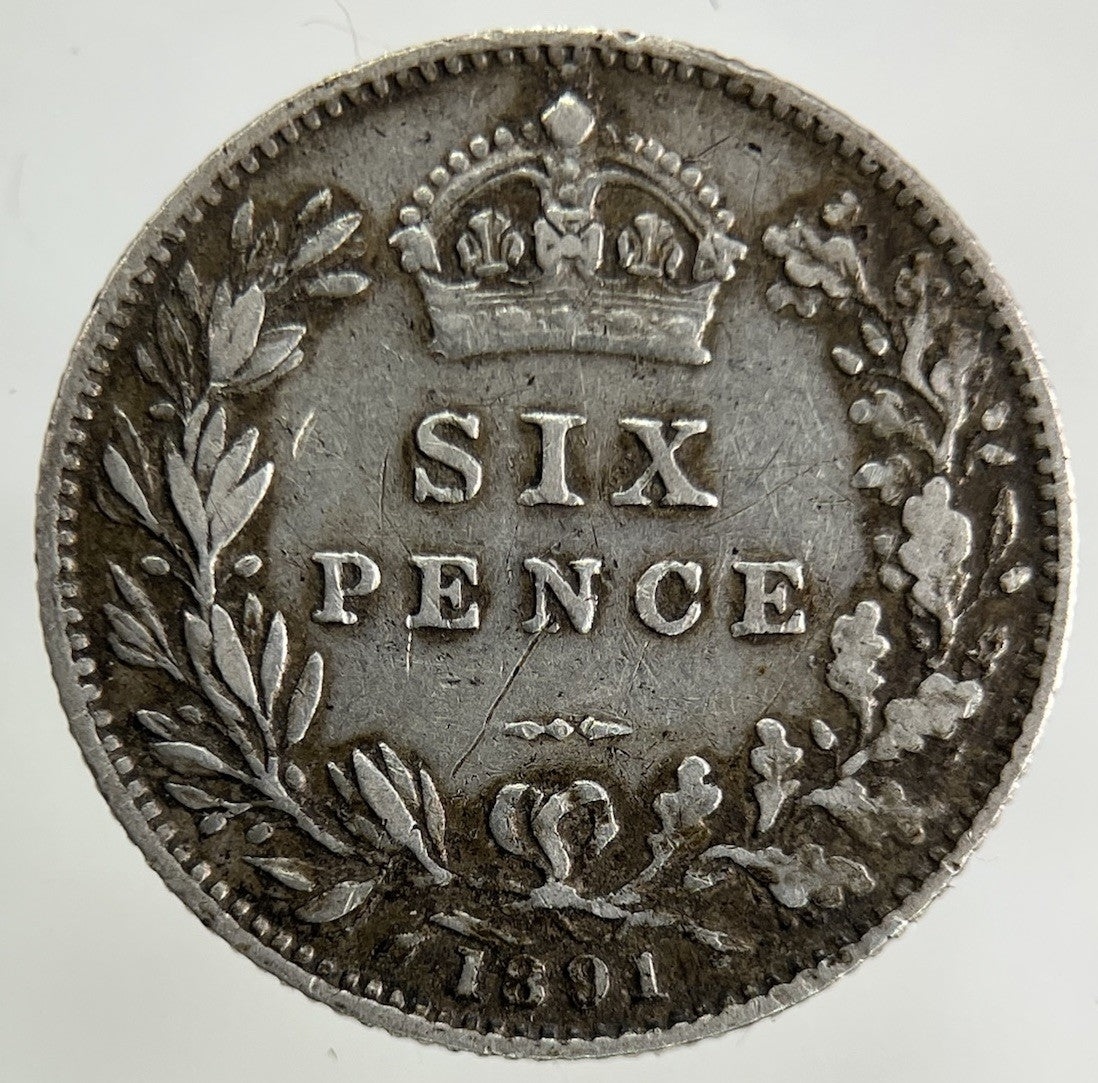 1891 Victoria Sixpence Silver Coin | Fine Collectable Grade
