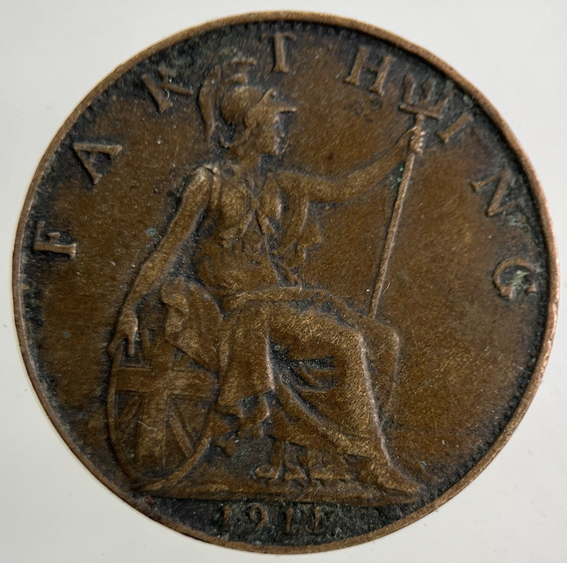 1911 George V Farthing Coin | Fine Collectable Grade