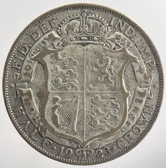1923 George V Half - Crown Silver Coin | Fine Collectable Grade | a6315