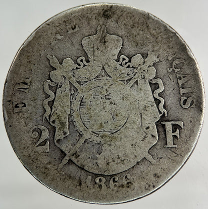 1866 France 2 Francs Silver Coin | Collectable Grade