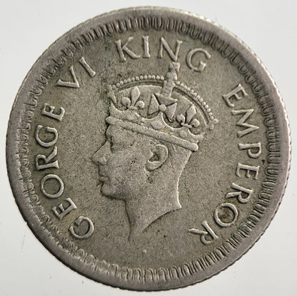 1942 India 1/4 Quarter Rupee Silver Coin | Very High Grade | a7667