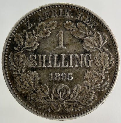 1895 South Africa Shilling Silver Coin | Very High Grade