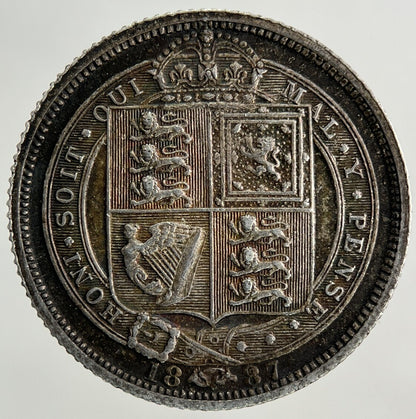 1887 Victoria Sixpence Silver Coin | Very Fine Grade