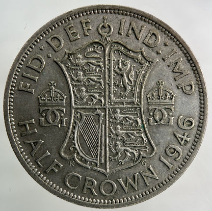 1946 George VI Half - Crown Silver Coin | Fine Collectable Grade
