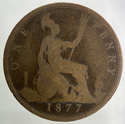 1877 Victoria One Penny Coin | Collectable Grade