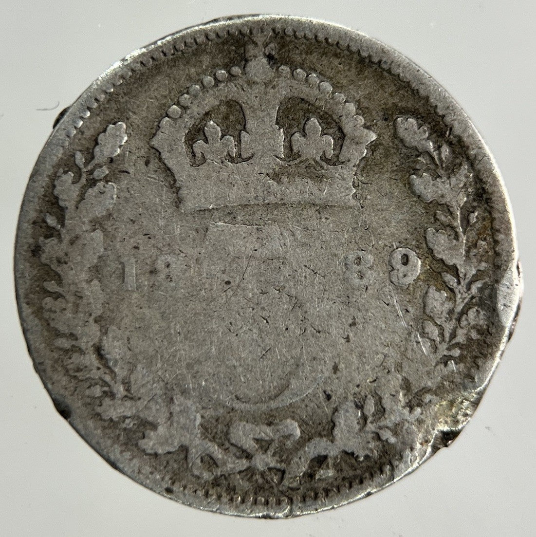 1889 Victoria Threepence Silver Coin | Fair Grade