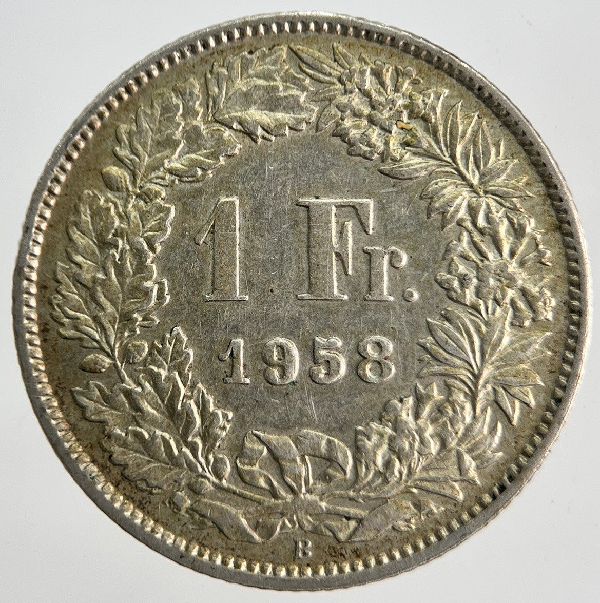 1958 - B Swiss 1 One Franc Silver Coin | Very High Grade | a1848