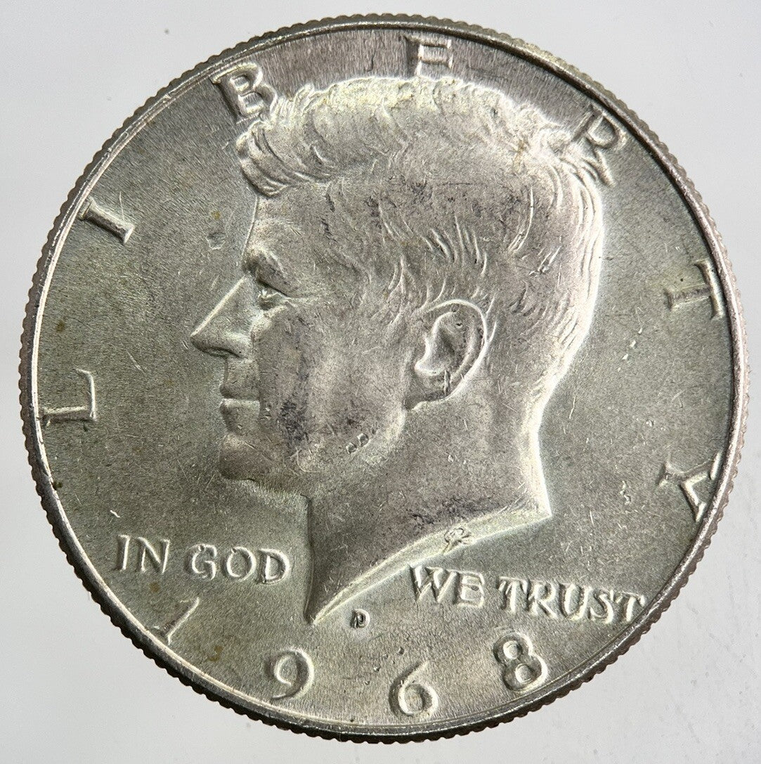 1968 - D US USA Kennedy Half Dollar Silver Coin | Very High Grade