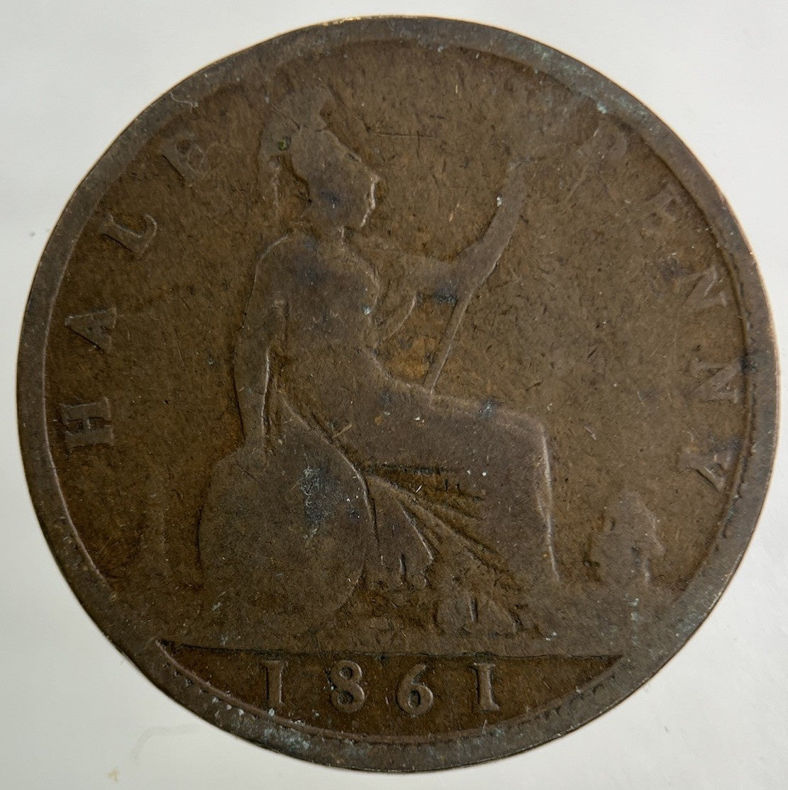 1861 Victoria Half - Penny Coin | Collectable Grade