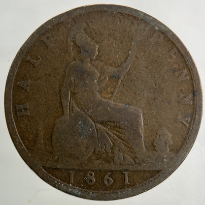 1861 Victoria Half - Penny Coin | Collectable Grade