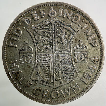 1944 George VI Half - Crown Silver Coin | Fine Collectable Grade