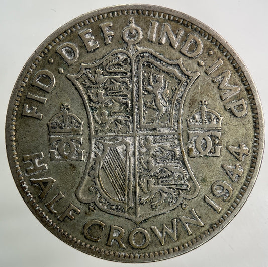 1944 George VI Half - Crown Silver Coin | Fine Collectable Grade