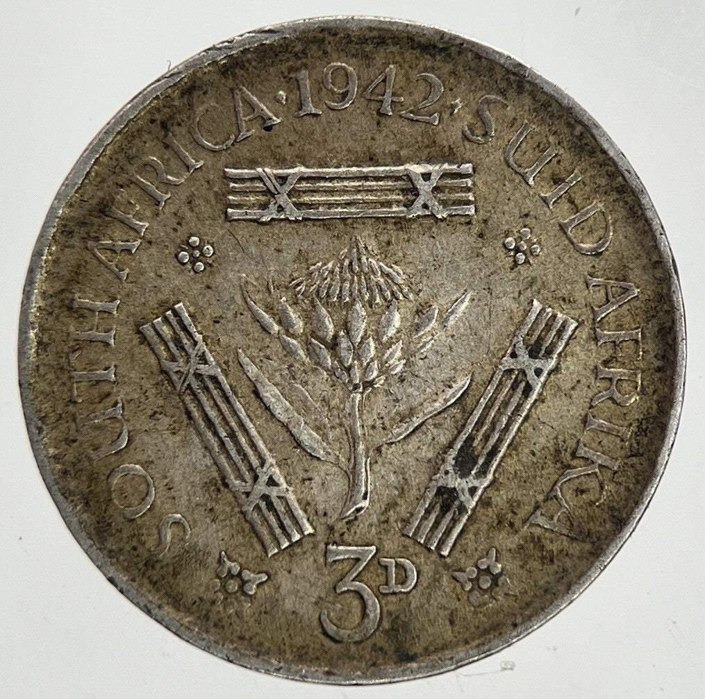 1942 South Africa Threepence Silver Coin | Fine Collectable Grade | a6995