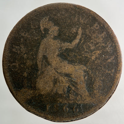 1866 Victoria One Penny Coin | Collectable Grade