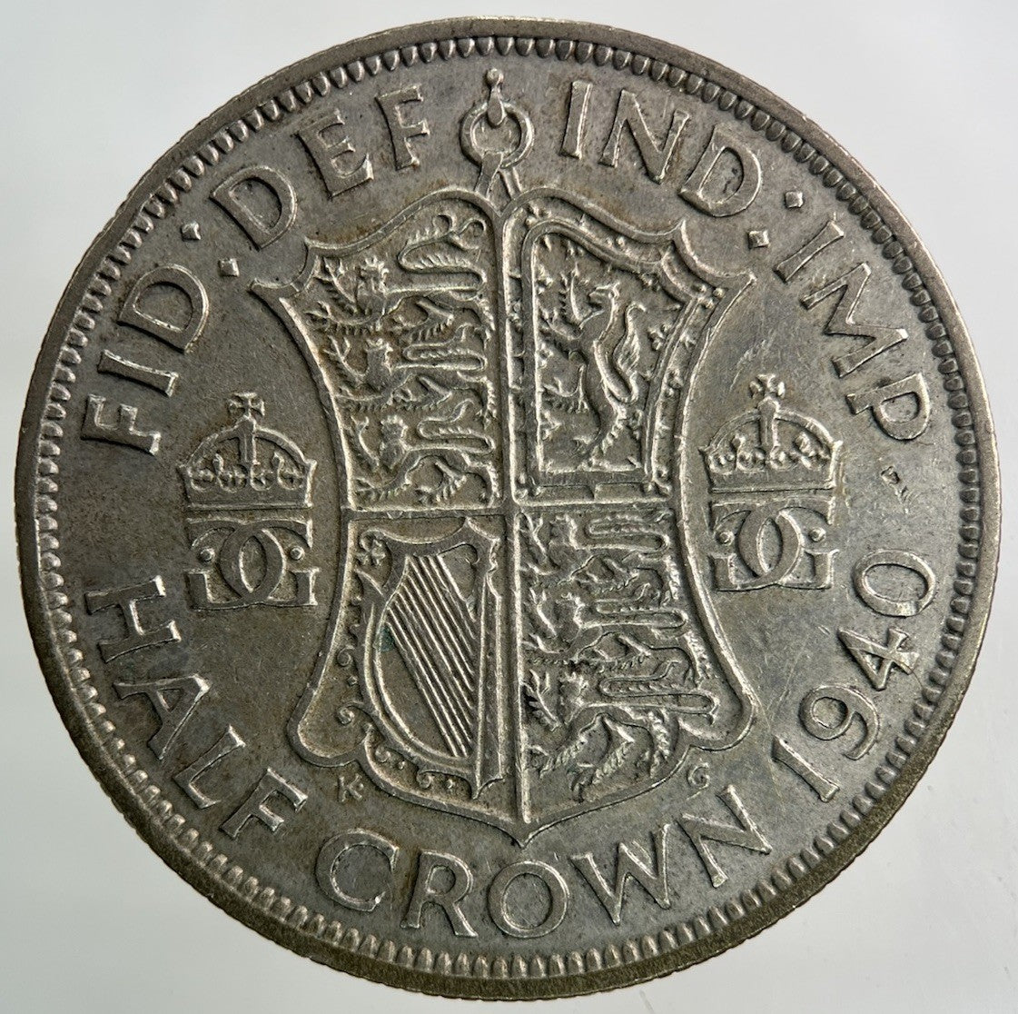 1940 George VI Half - Crown Silver Coin | Fine Collectable Grade