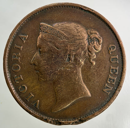 1845 East India Company One Cent Coin | Fine Collectable Grade
