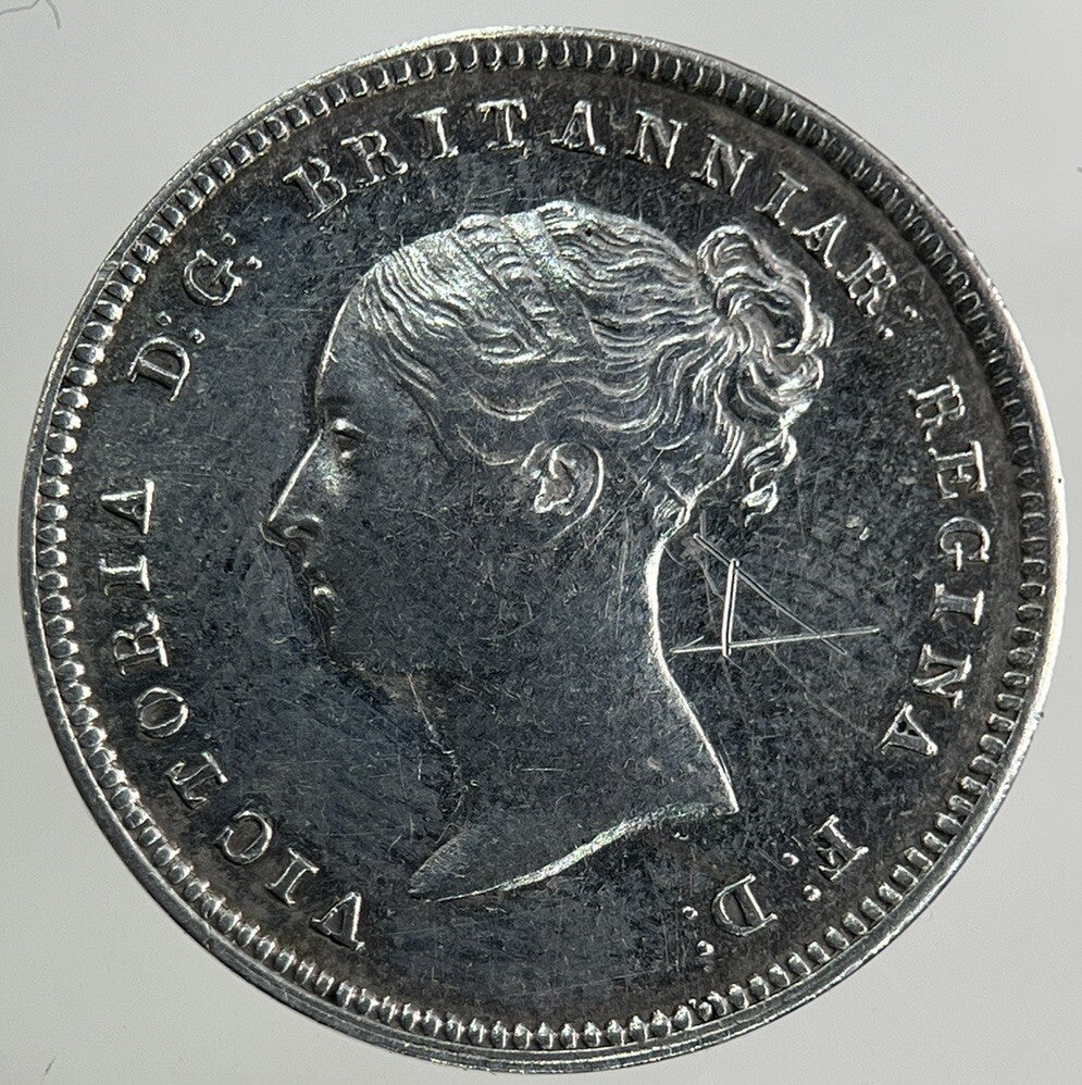 1866 Victoria Maundy Four - Pence Silver Coin | Very High Grade