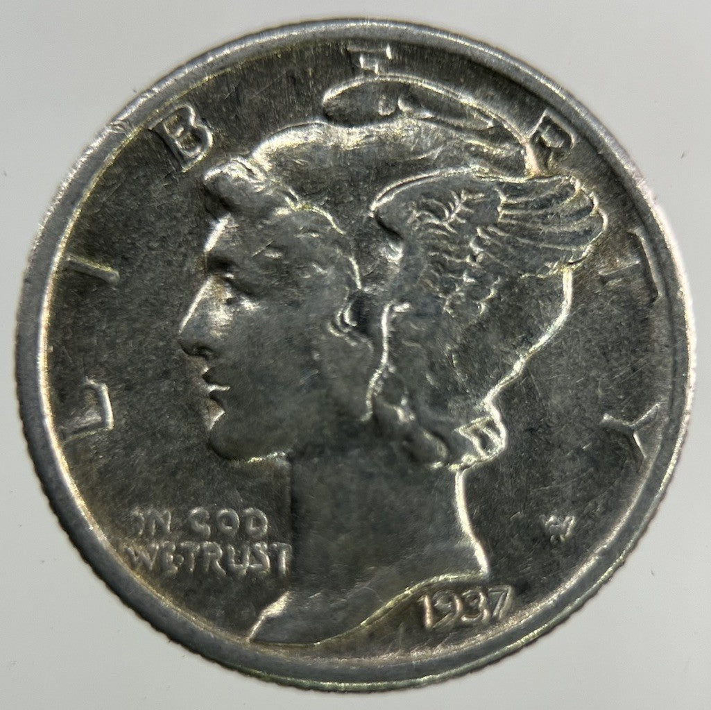 1937 US USA Mercury Dime Silver Coin | Fine Collectable Grade