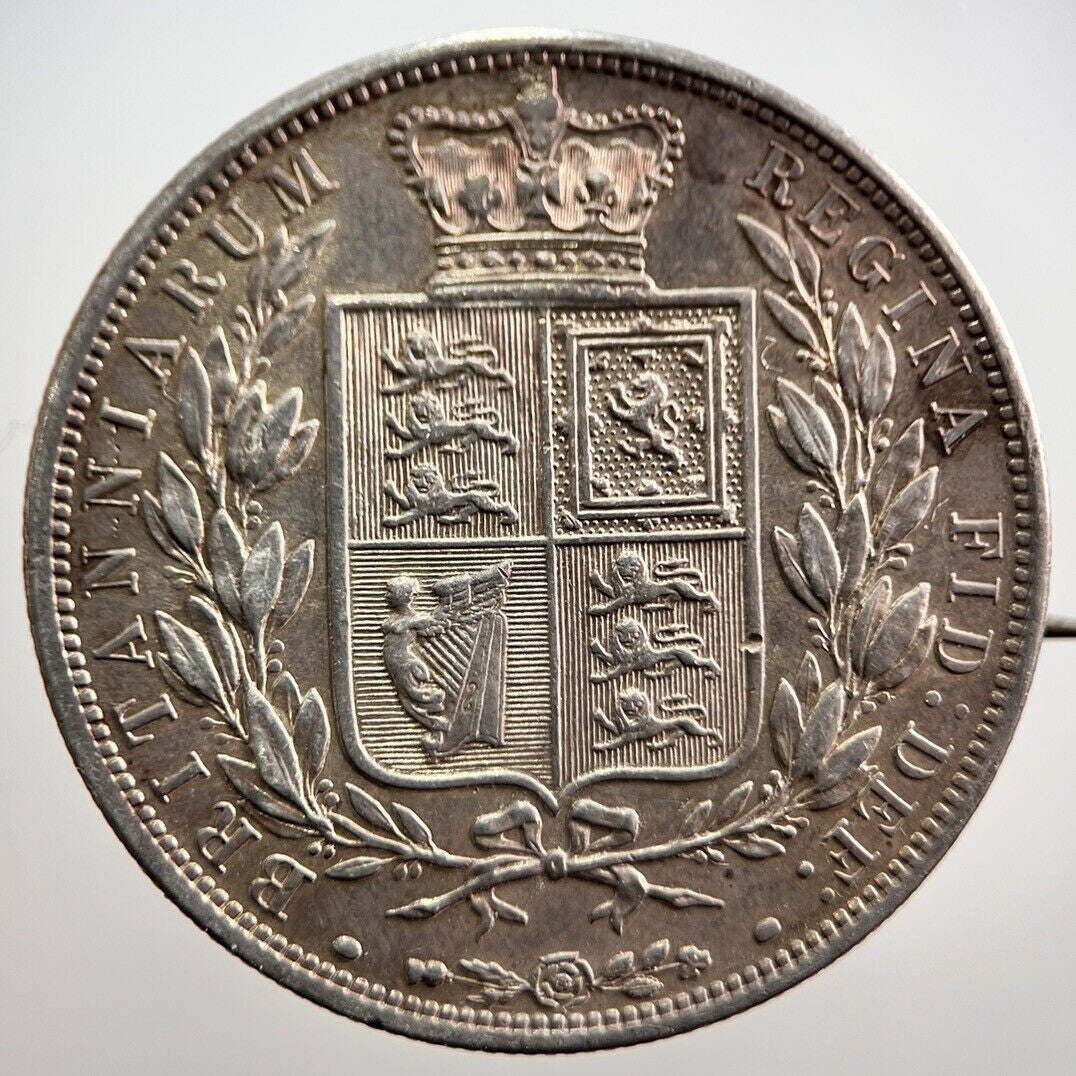 1885 Victoria Half - Crown | British Silver Coin | Fine Collectable Grade | a457