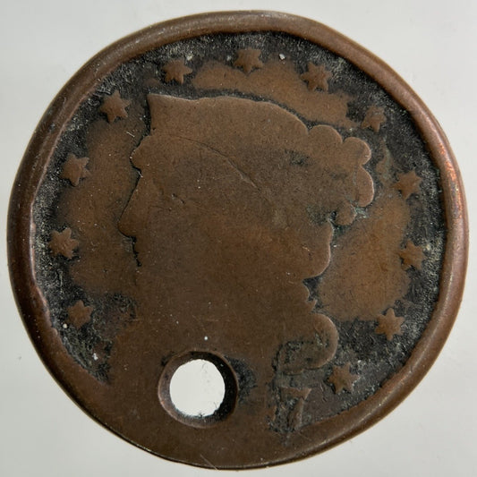 1847 US USA One Cent Coin | Fair Grade