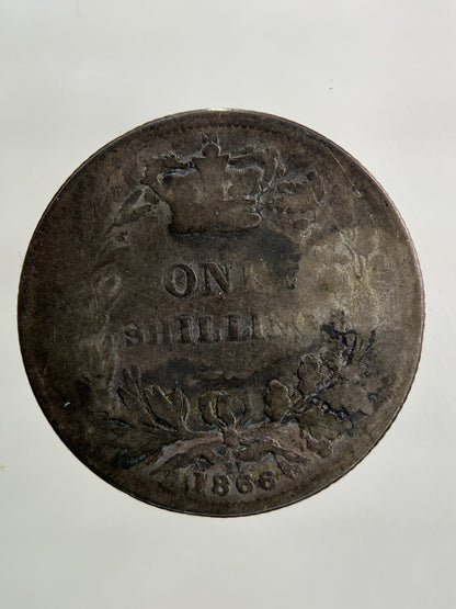 1866 Victoria Shilling Silver Coin | Collectable Grade