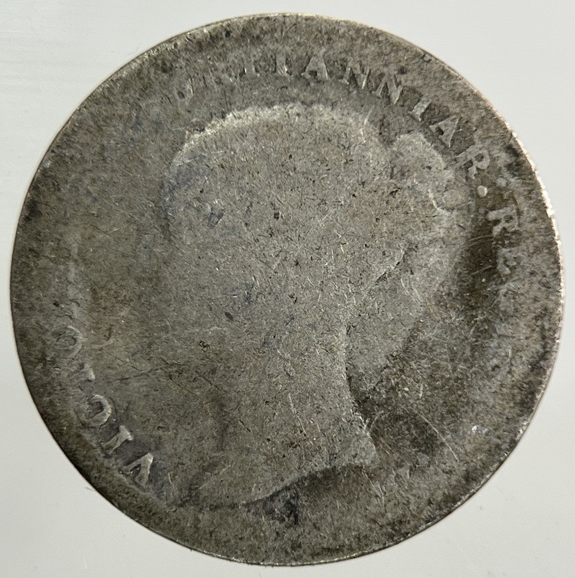 British Victoria Threepence Silver Coin | Worn Grade