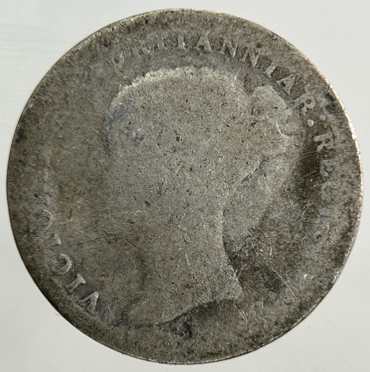 British Victoria Threepence Silver Coin | Worn Grade