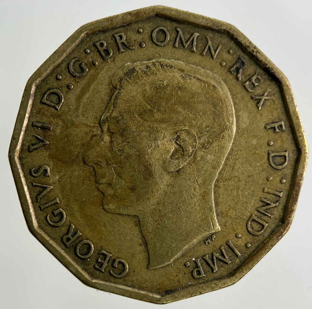 1941 George VI Brass Threepence Coin | Fine Collectable Grade
