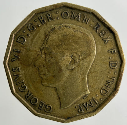 1941 George VI Brass Threepence Coin | Fine Collectable Grade