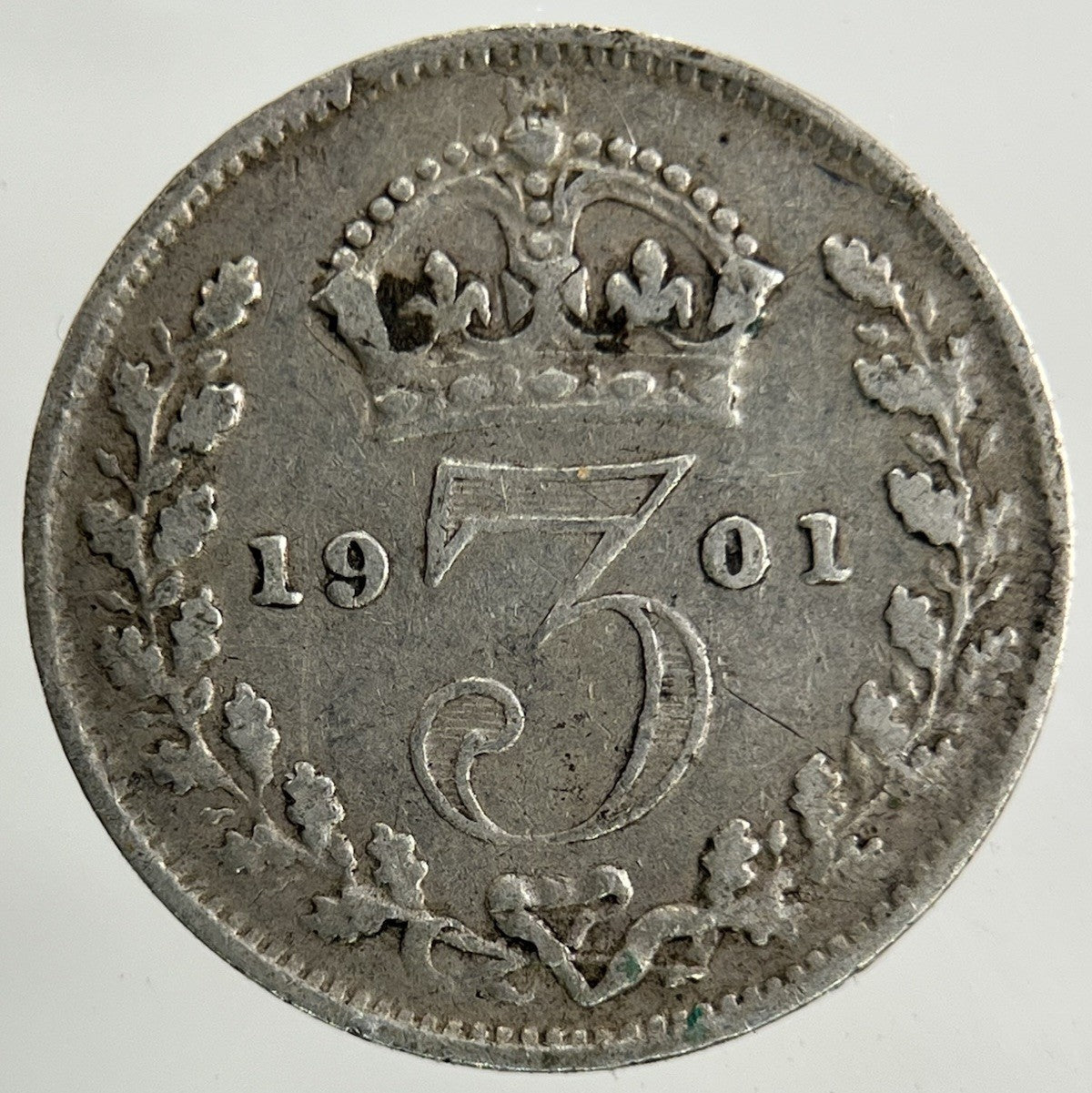 1901 Victoria Threepence Silver Coin | Fine Collectable Grade