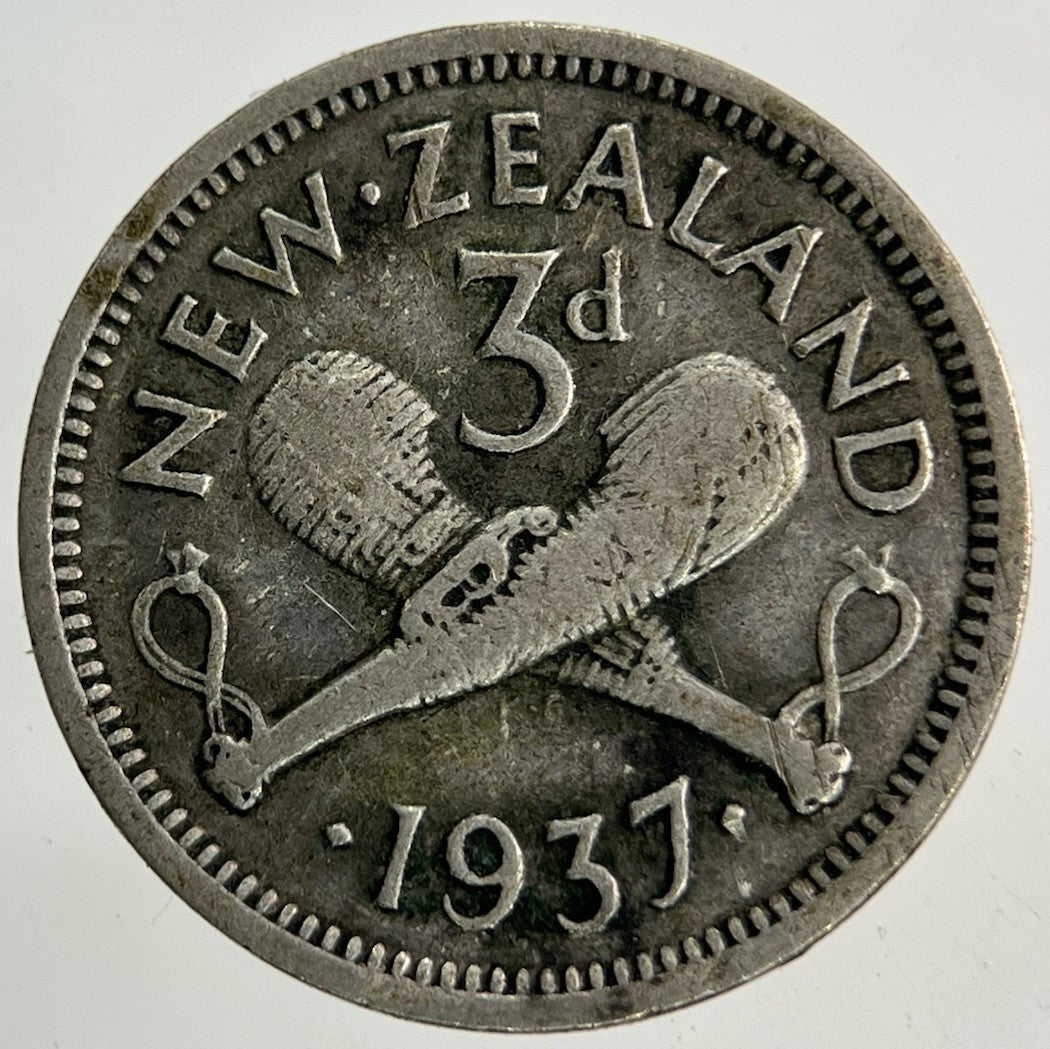1937 New Zealand Threepence Silver Coin | Collectable Grade