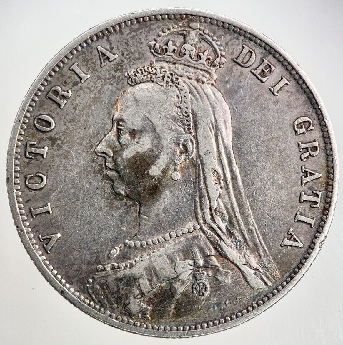 1887 Victoria Half - Crown Silver Coin | Fine Collectable Grade