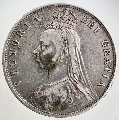 1887 Victoria Half - Crown Silver Coin | Fine Collectable Grade