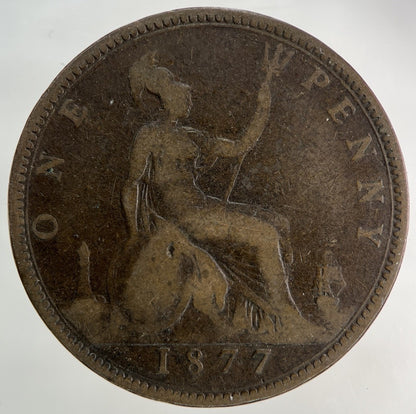 1877 Victoria One Penny Coin | Collectable Grade