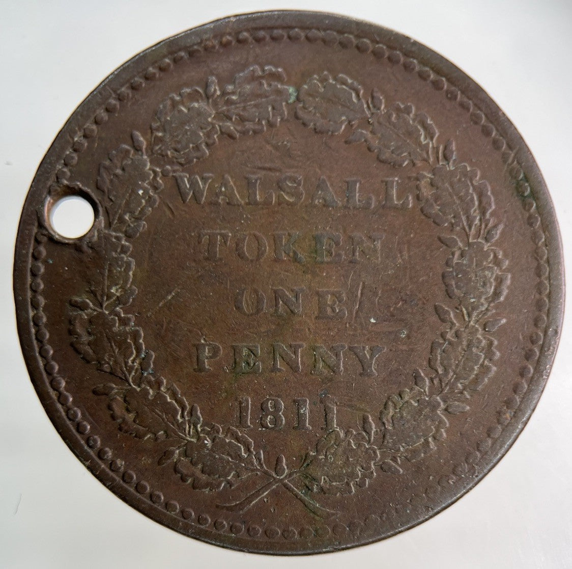 1811 Walsall One Penny Token Coin | Collectable Grade