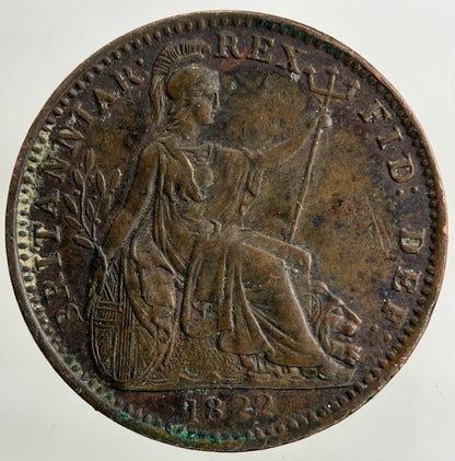 1822 George IV Farthing Coin | Very Fine Grade