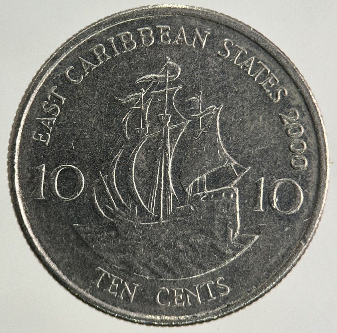 2000 East Caribbean States 10 Cents Coin | Fine Collectable Grade