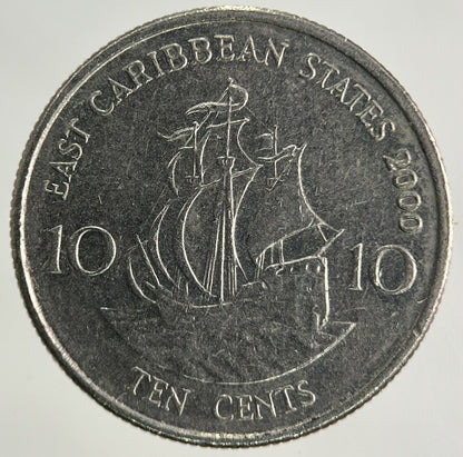 2000 East Caribbean States 10 Cents Coin | Fine Collectable Grade